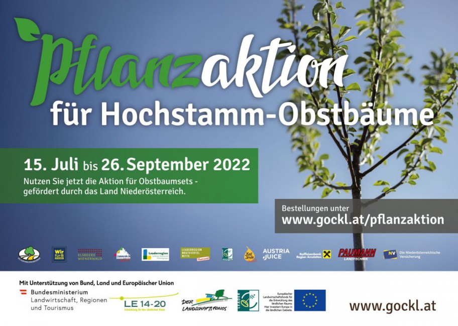 Flyer der Obstbaumpflanzaktion 2022